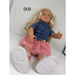 Our Generation Emily Posable 18" Doll. blonde hair in outfit